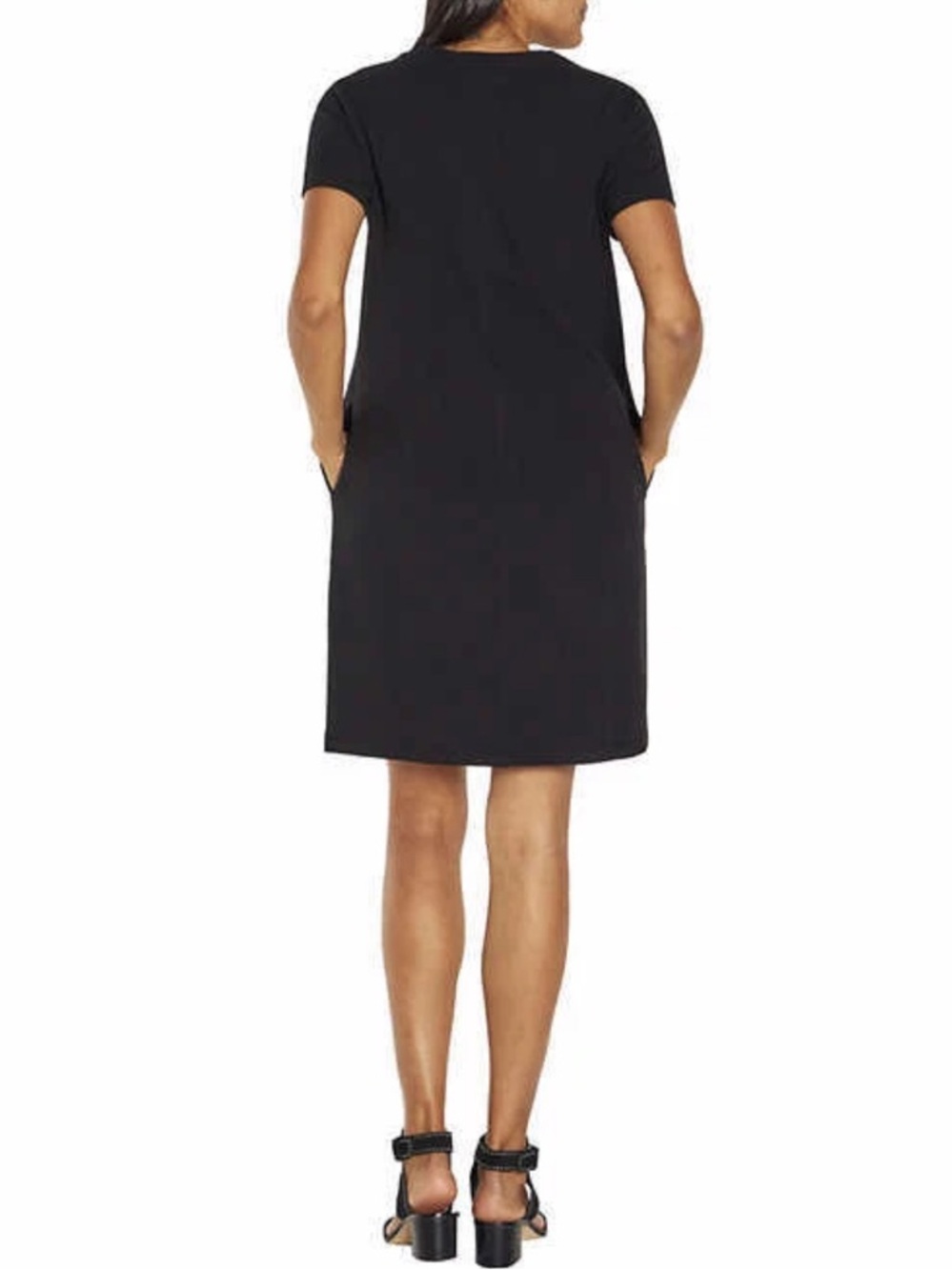 Banana Republic slouchy office black short sleeve pullover T-shirt dress Women M - Picture 2 of 16